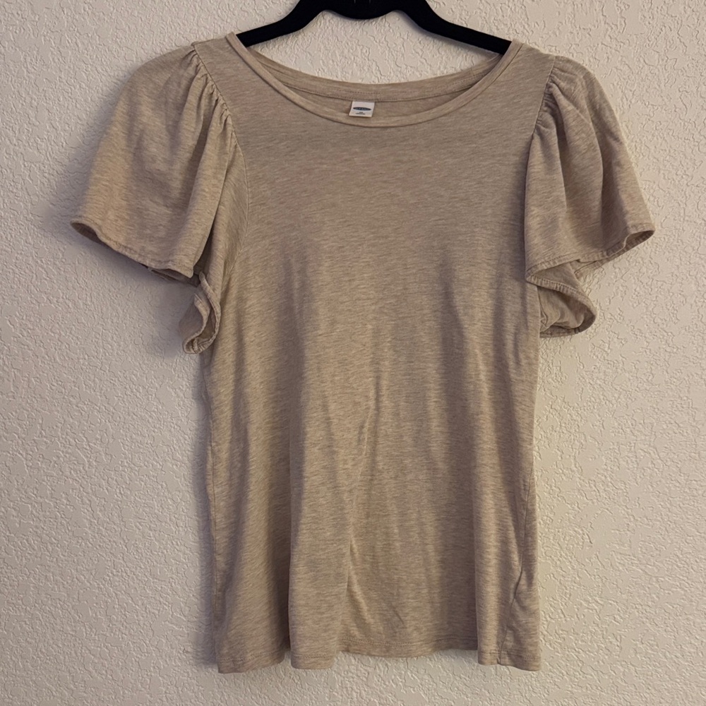 Old Navy Light Tan Short Sleeve Top